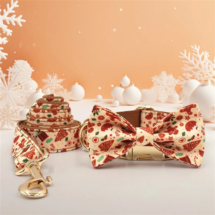 productcate-1-1 Christmas Gingerbread Dog Collar Set