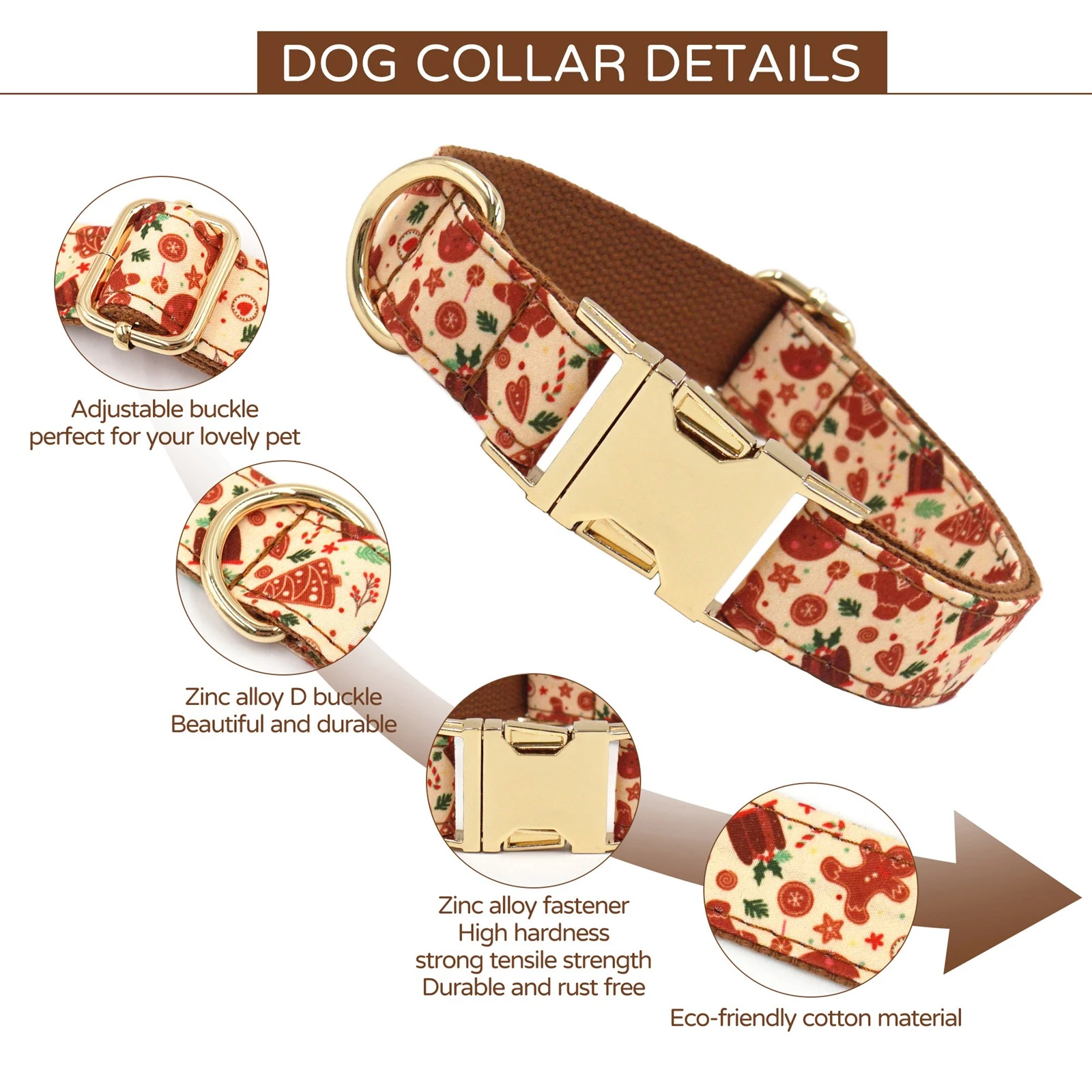 Gingerbread Dog Collar