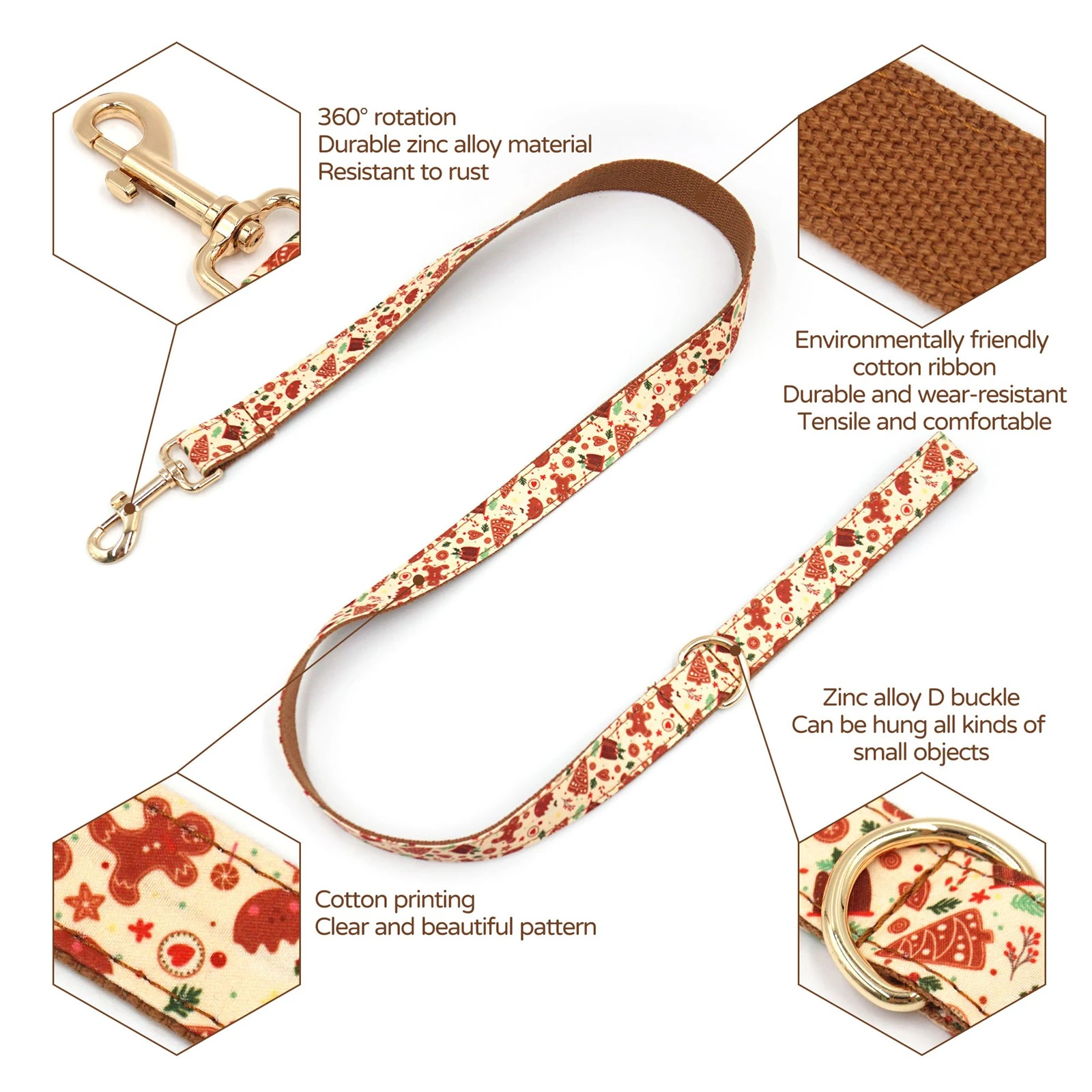 Gingerbread Dog Leash Gingerbread Dog Leash