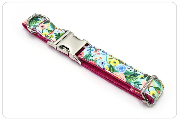 personalised flower dog collar