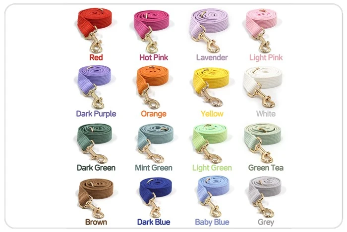 white corduroy dog leash