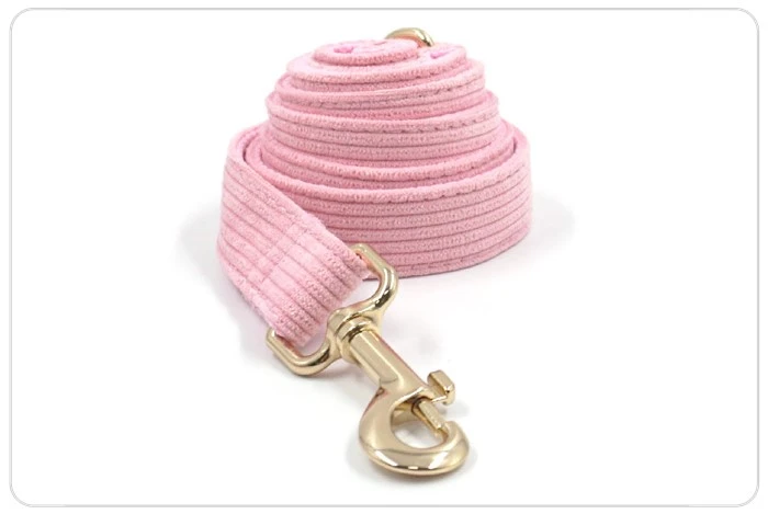 metal buckle corduroy dog leash