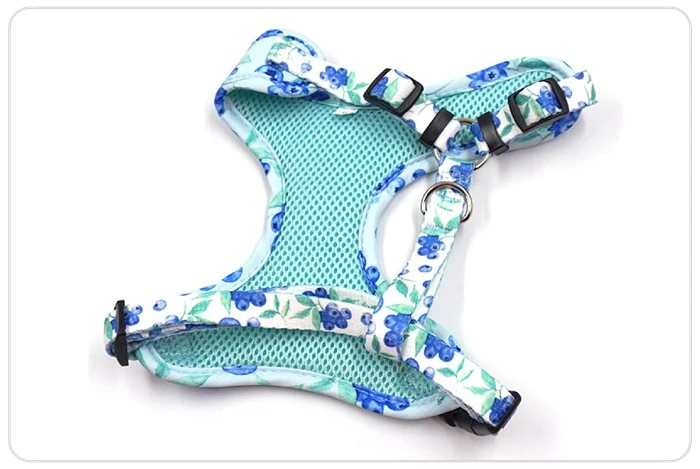 cute buleberry pattern dog harness