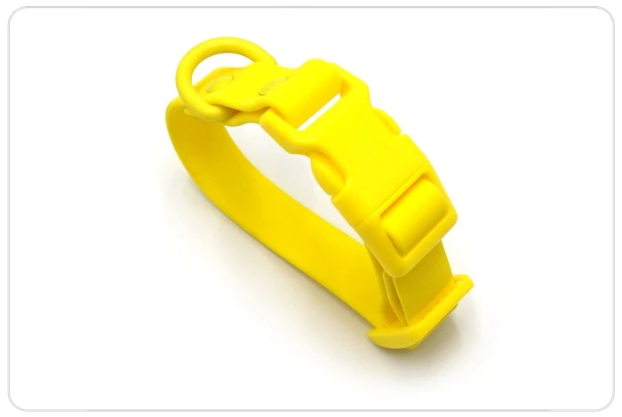 yellow  pvc dog collar