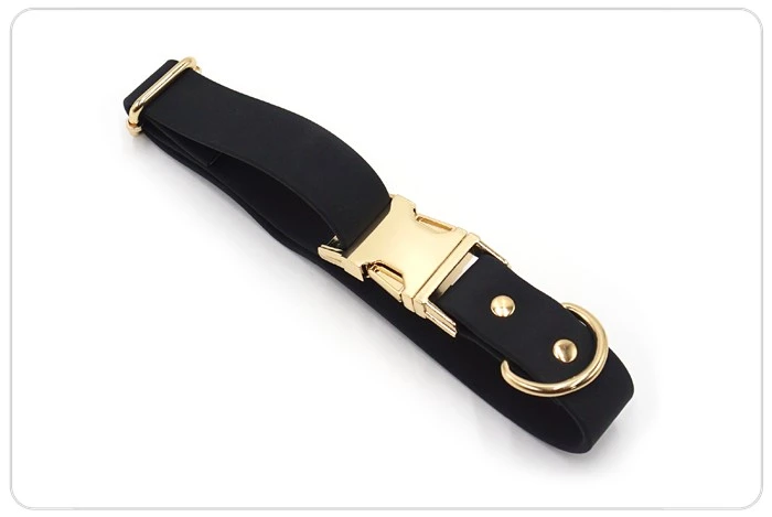 black metal buckle pvc dog collar