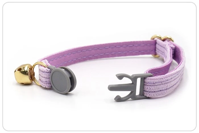 lilac corduroy breakaway cat collar