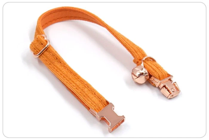 custom colors corduroy cat collar set